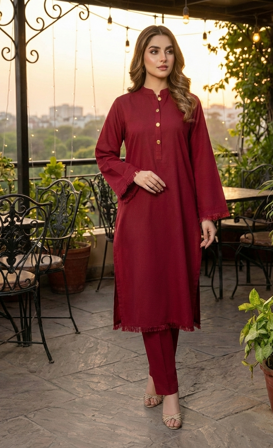 Maroon Elegant Dress