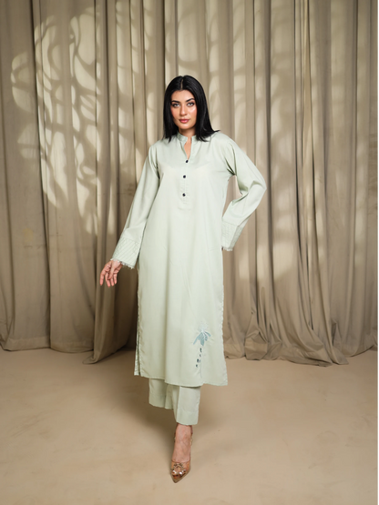 Mint Green Embroidered Dress