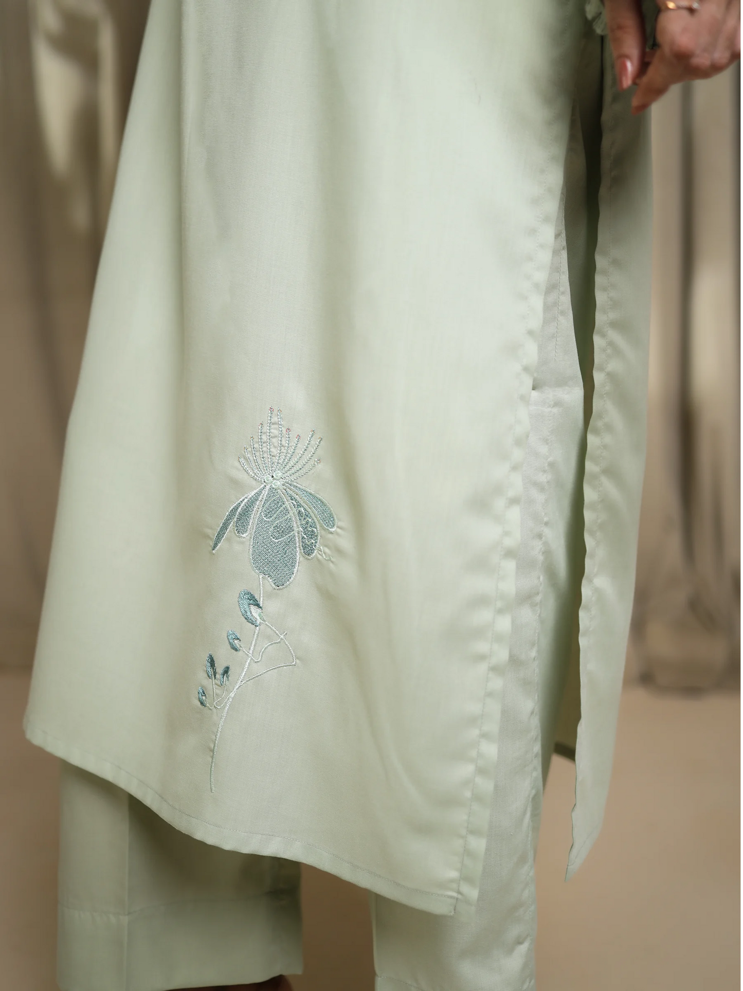 Mint Green Embroidered Dress