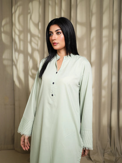 Mint Green Embroidered Dress