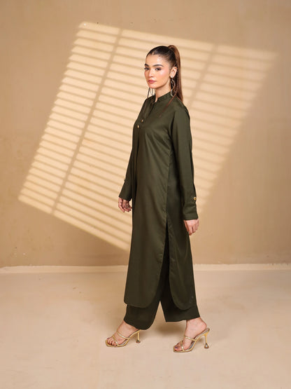 Deep Olive Green Suit