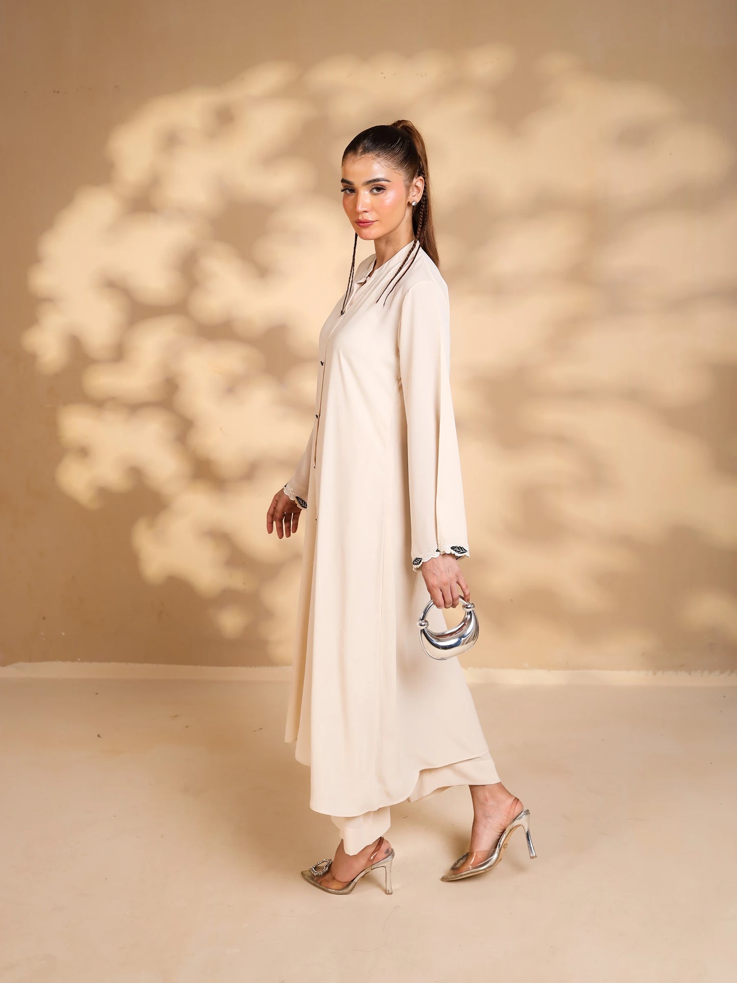 Ivory Embroidered Dress