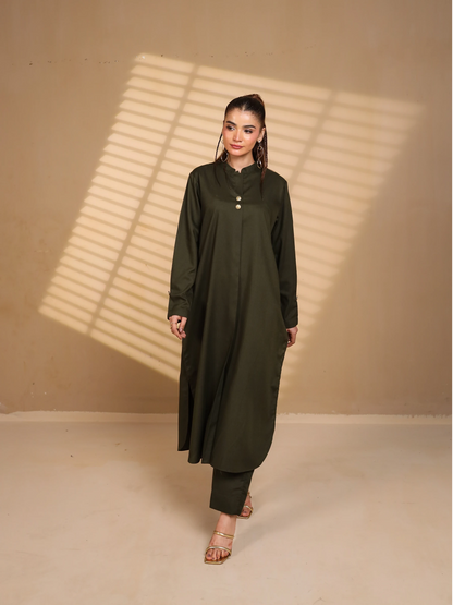 Deep Olive Green Suit