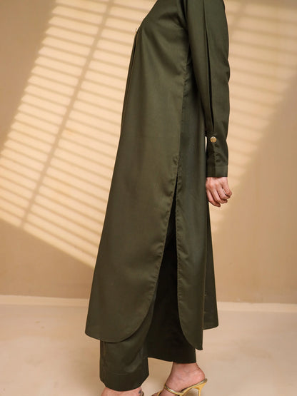 Deep Olive Green Suit