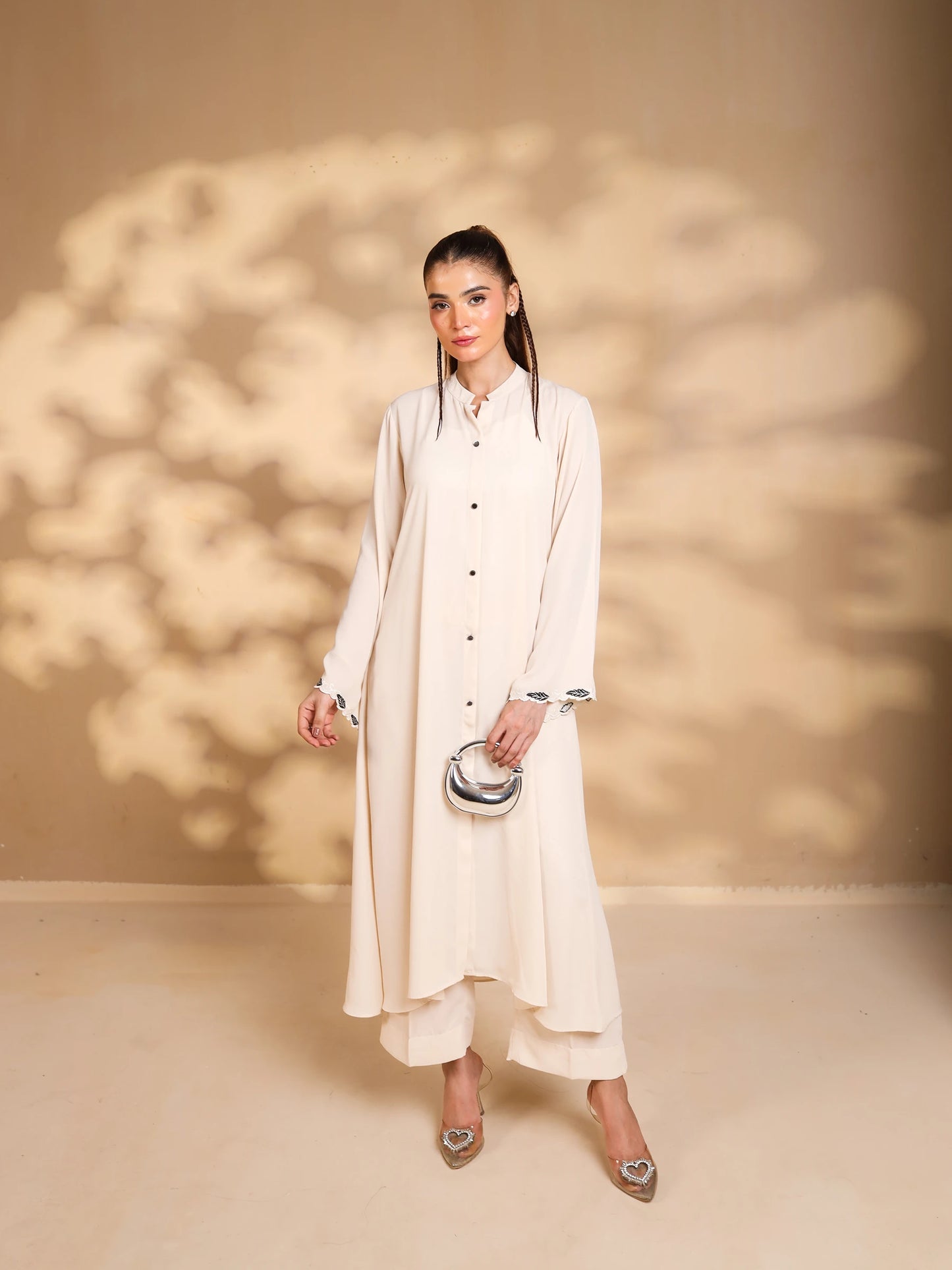 Ivory Embroidered Dress