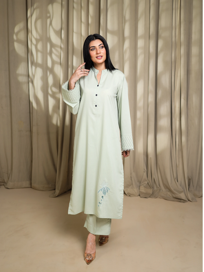 Mint Green Embroidered Dress