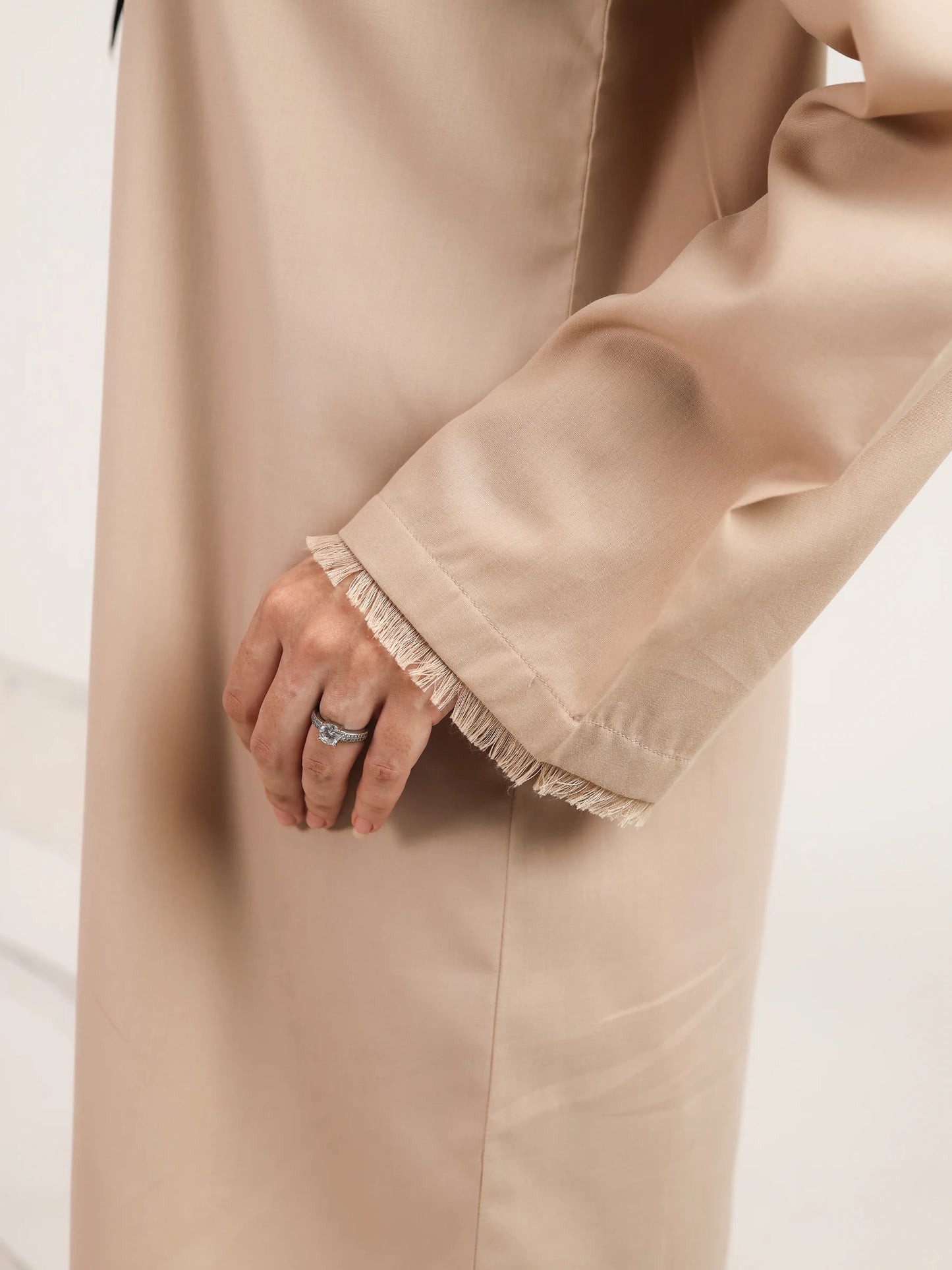 Beige Embroidered Co-Ord Set