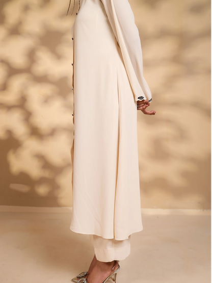 Ivory Embroidered Dress