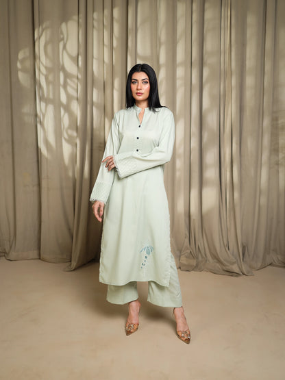 Mint Green Embroidered Dress