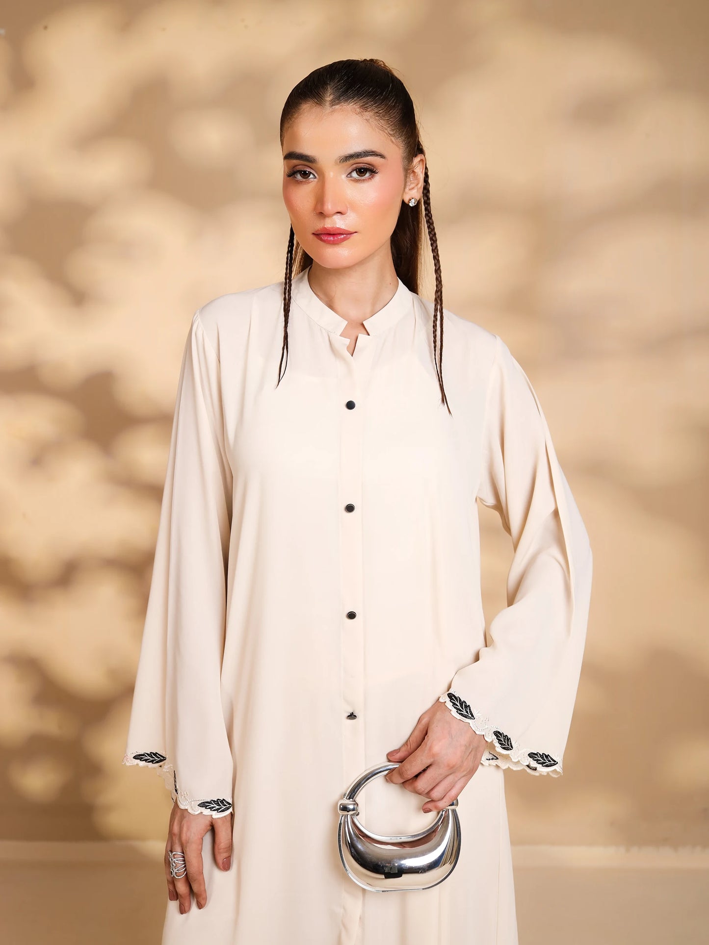 Ivory Embroidered Dress