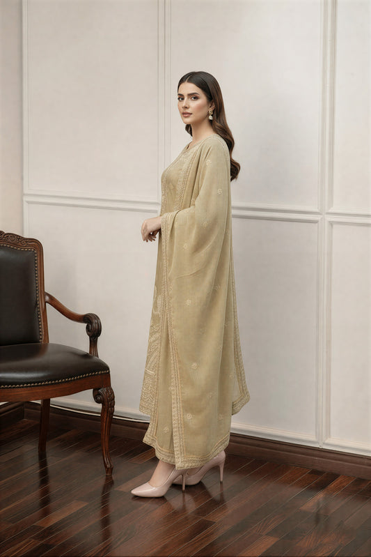 3 Piece - Olive Raw Silk Suit