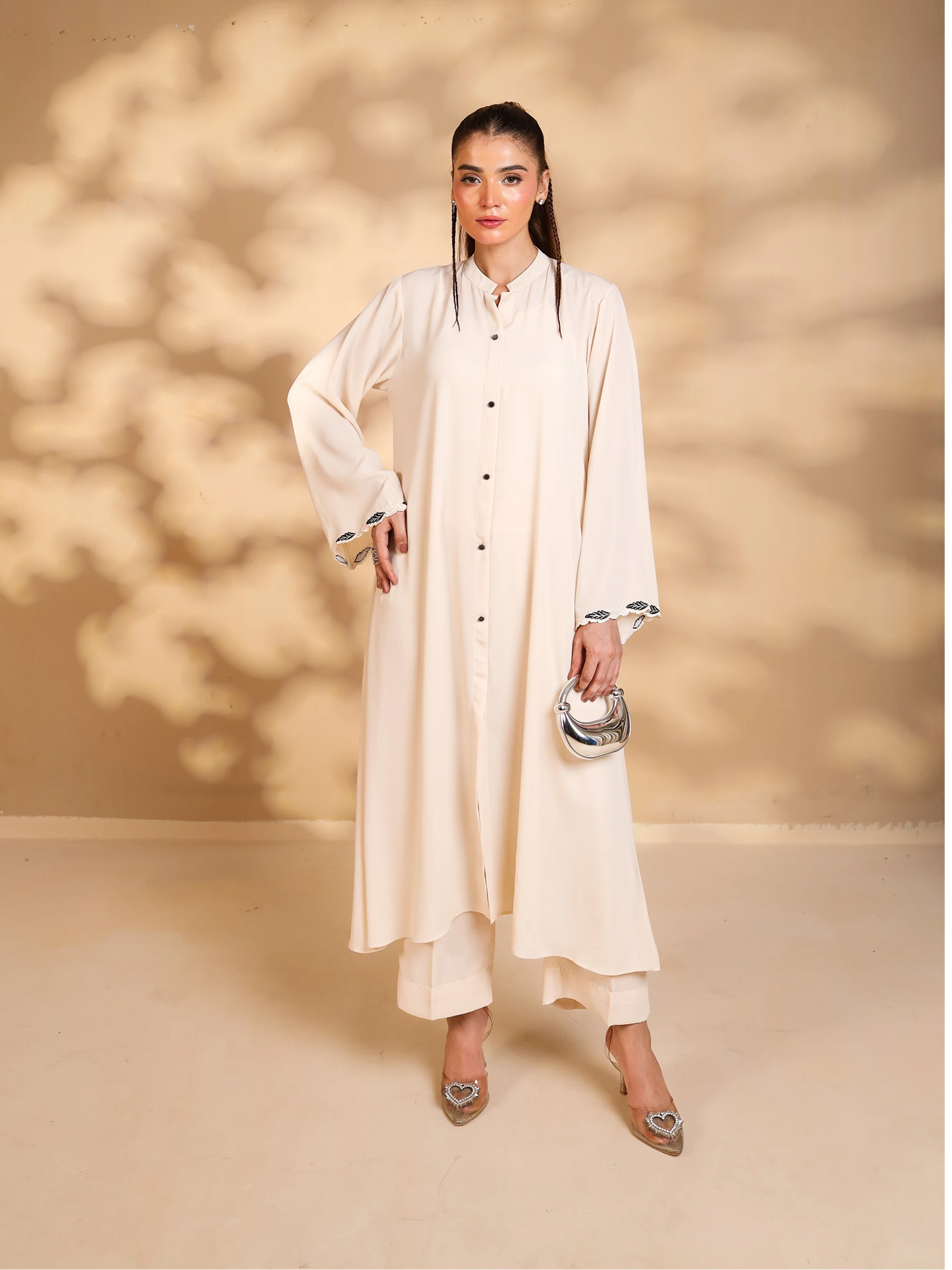 Ivory Embroidered Dress