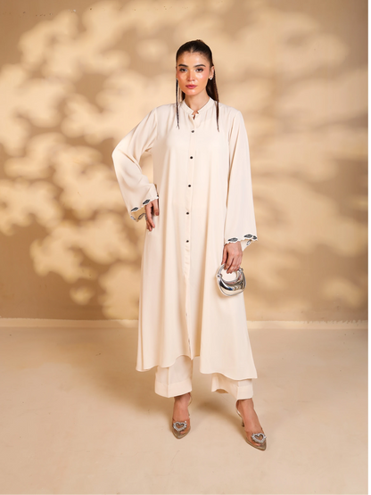 Ivory Embroidered Dress